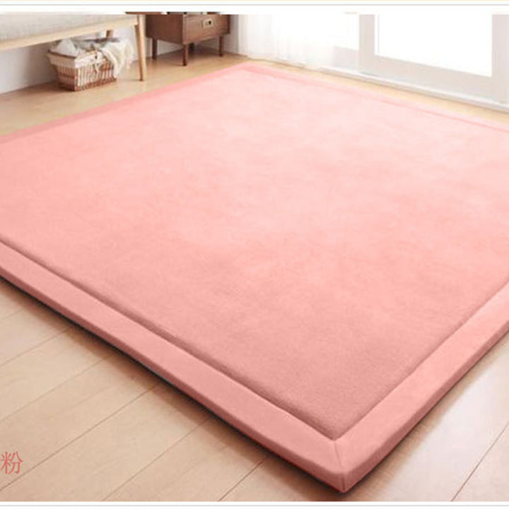 3-Piece Cotton Bath Mat Set with Textured Border