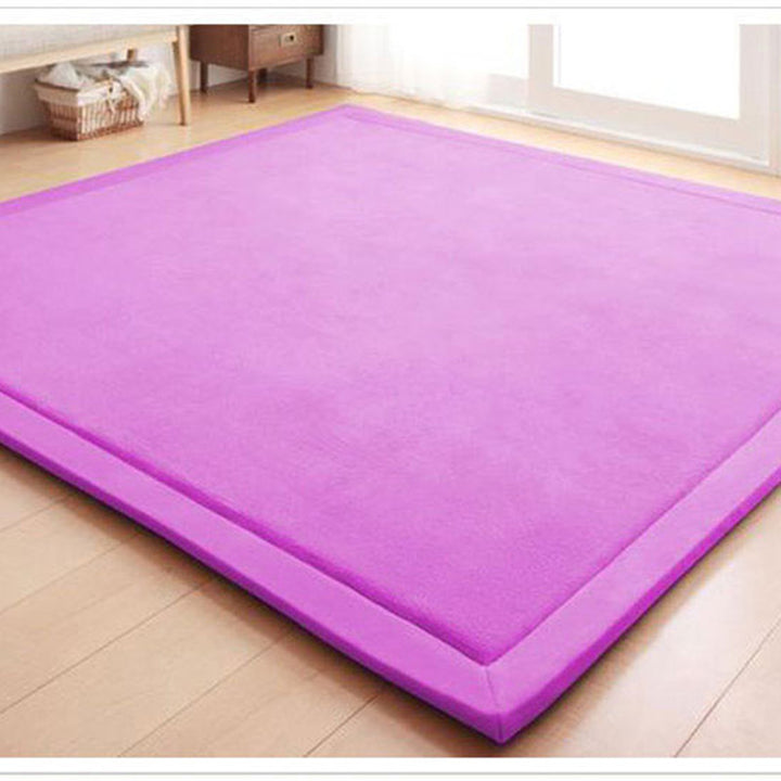 3-Piece Cotton Bath Mat Set with Textured Border