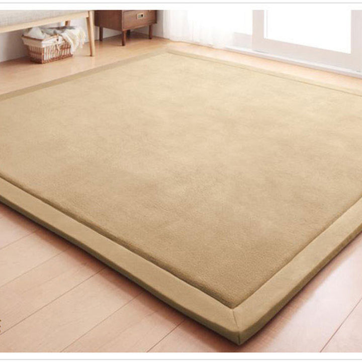 3-Piece Cotton Bath Mat Set with Textured Border