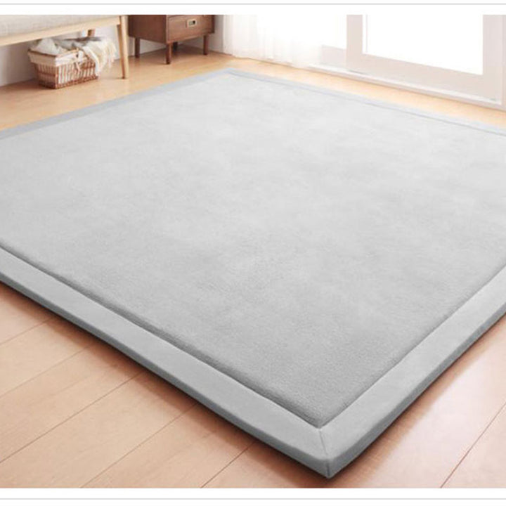 3-Piece Cotton Bath Mat Set with Textured Border