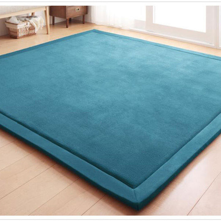 3-Piece Cotton Bath Mat Set with Textured Border