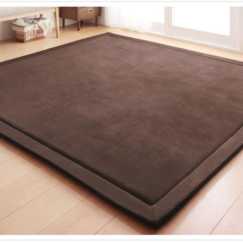3-Piece Cotton Bath Mat Set with Textured Border