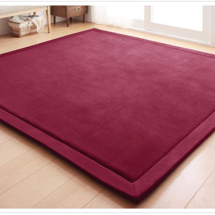 3-Piece Cotton Bath Mat Set with Textured Border